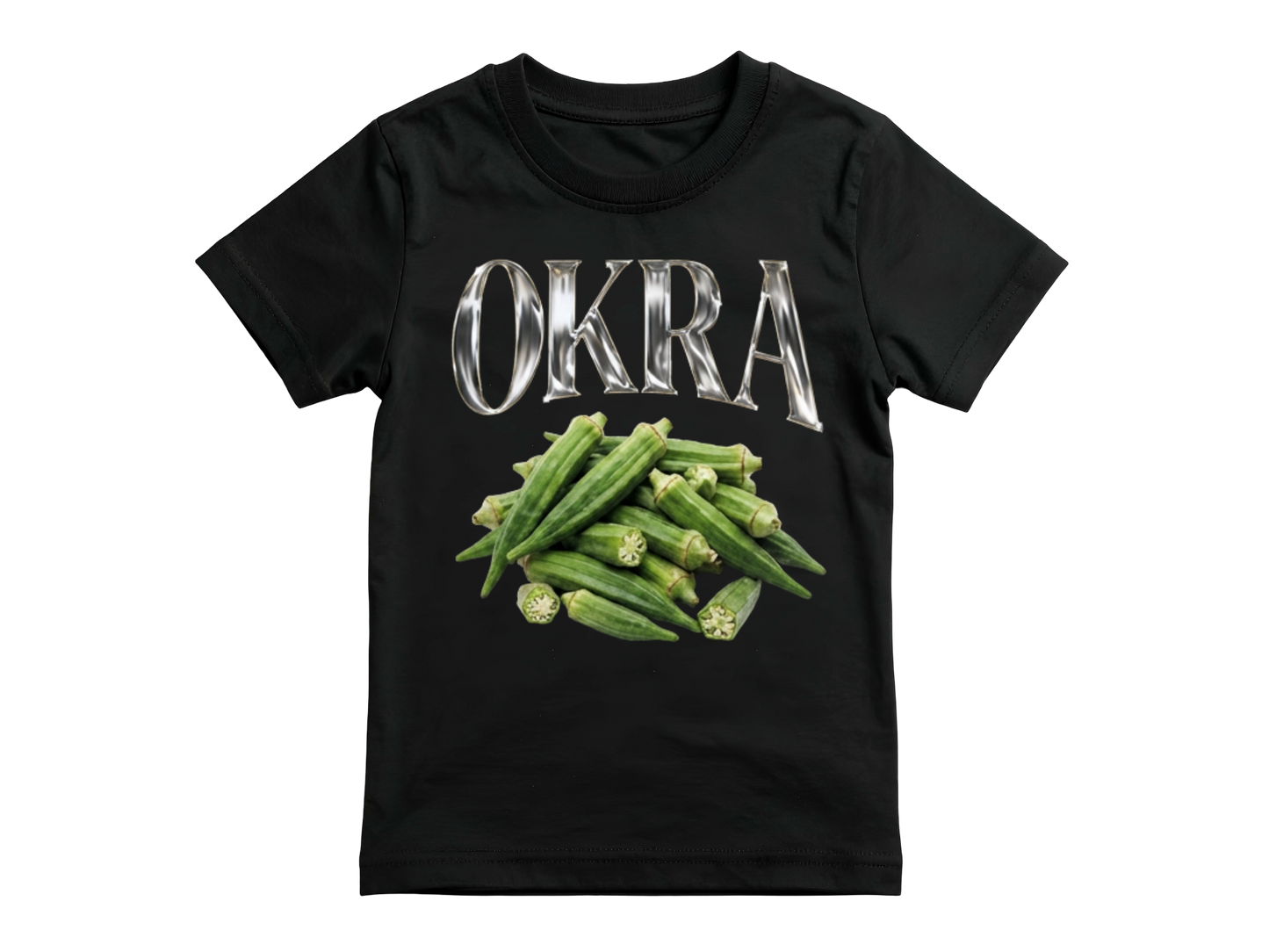 Okra Vintage Rap Graphic Tee — Retro Soul Food Pride Shirt