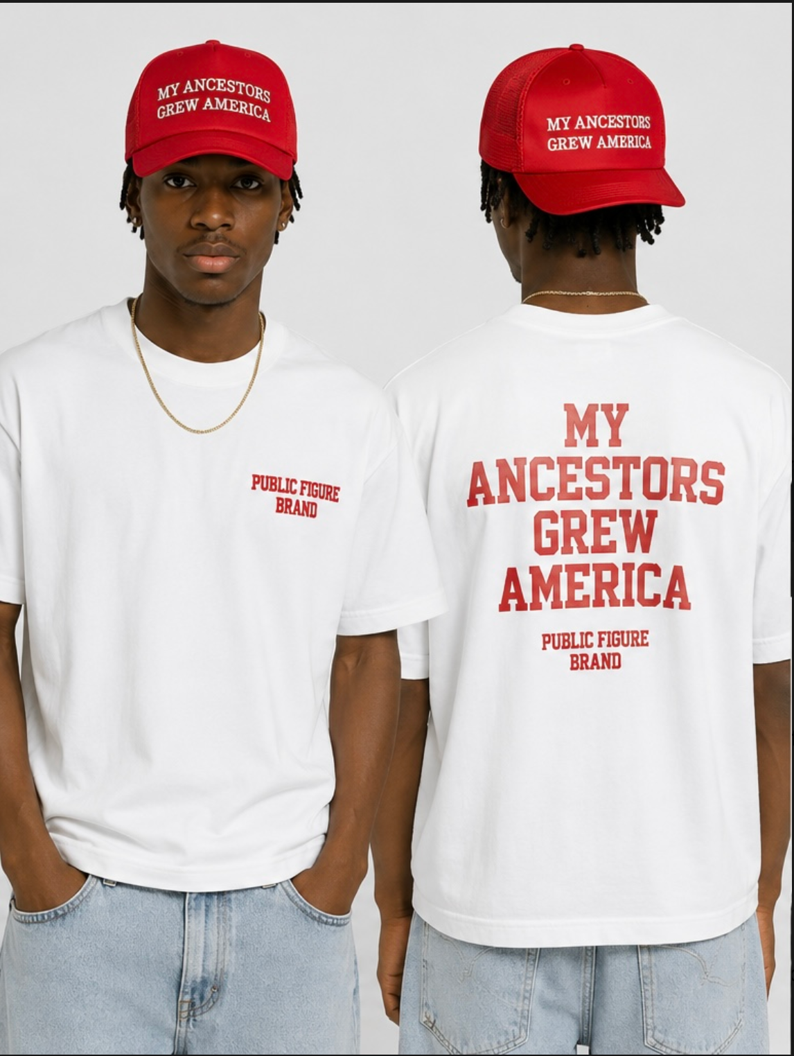 Embroidered My Ancestors Grew America Trucker hat